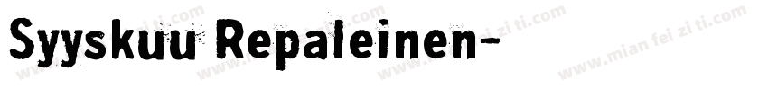 Syyskuu Repaleinen字体转换